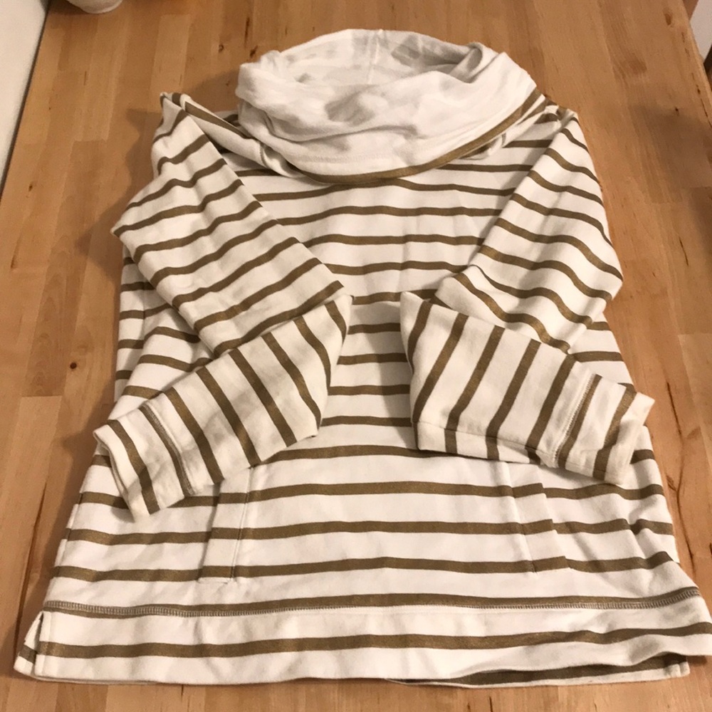 Gold and white hoodie/sweatshirt from j crew